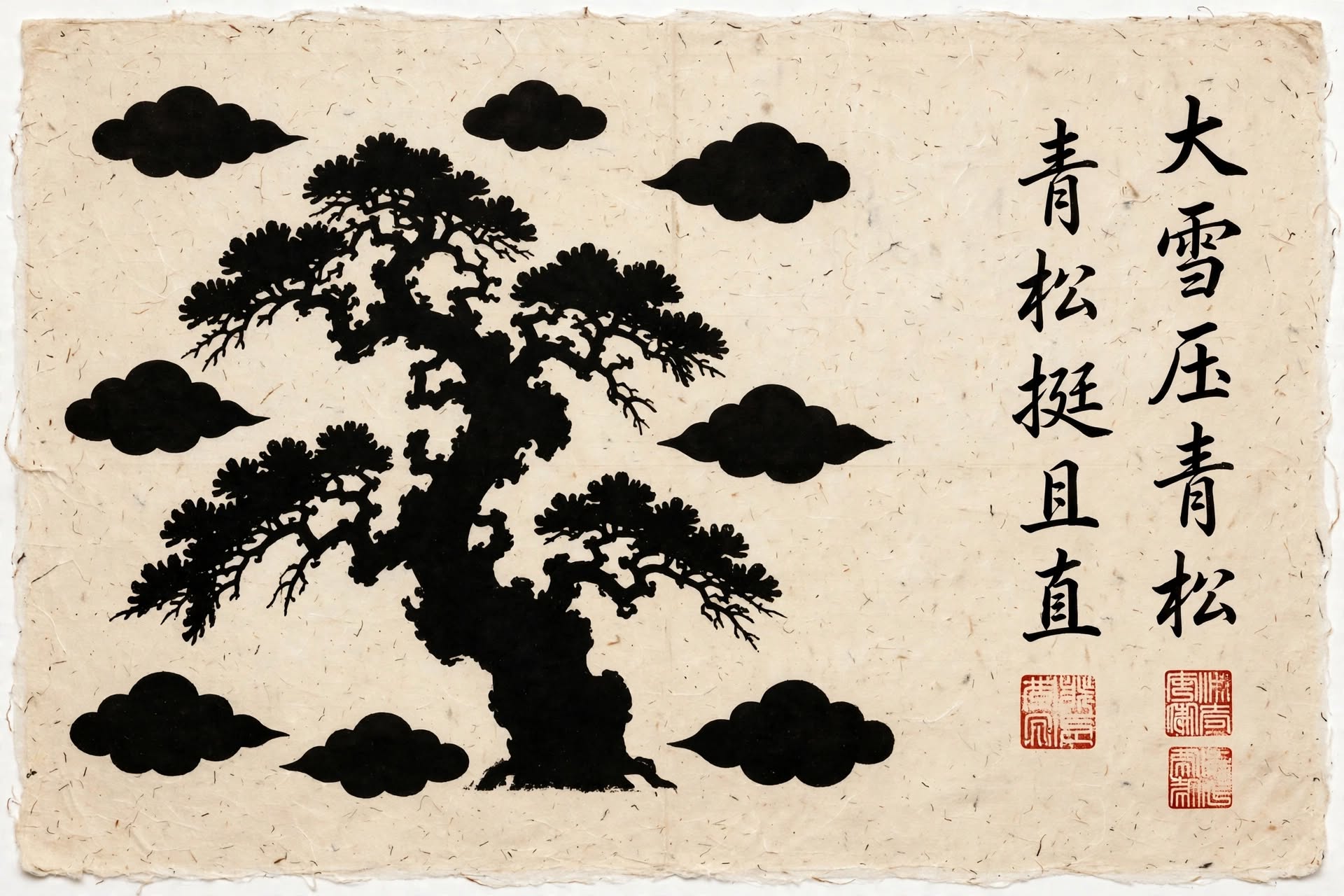 Ancient Evergreen Pine Standard — yang rubbing